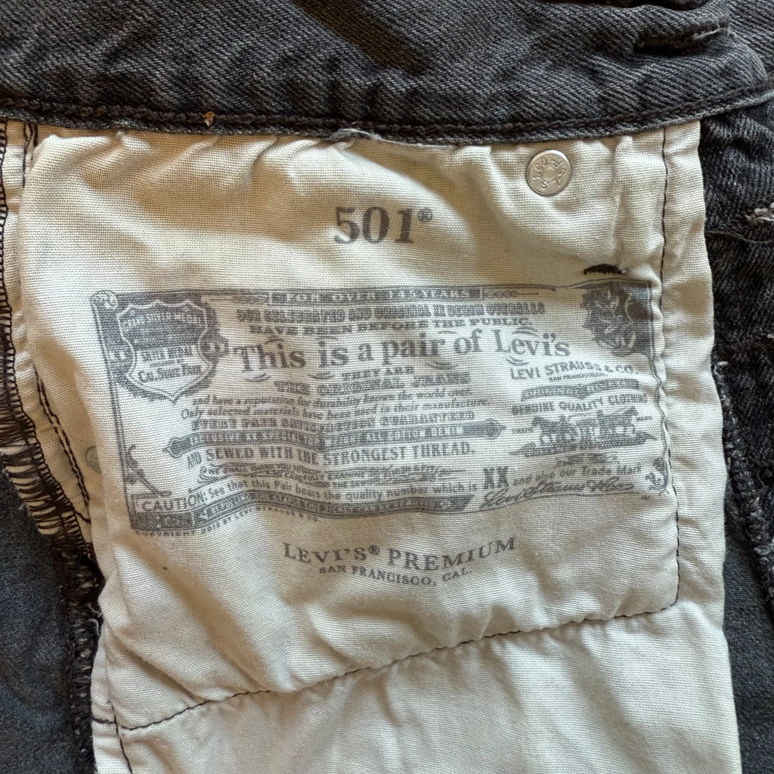 Grå Levi's 501 jeansshorts - 2