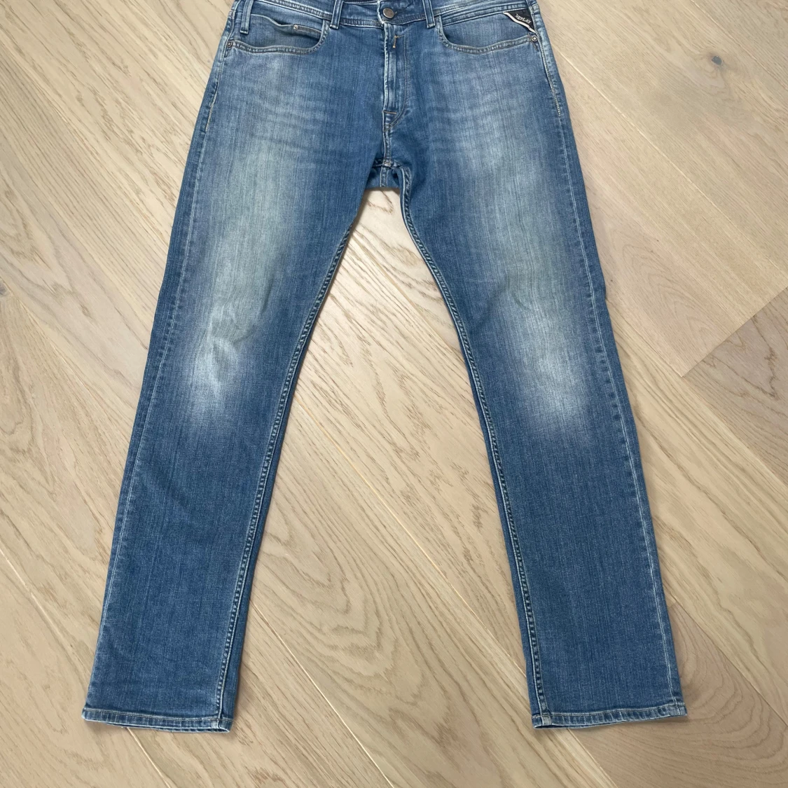 Blå Replay jeans straight / slim fit - 1
