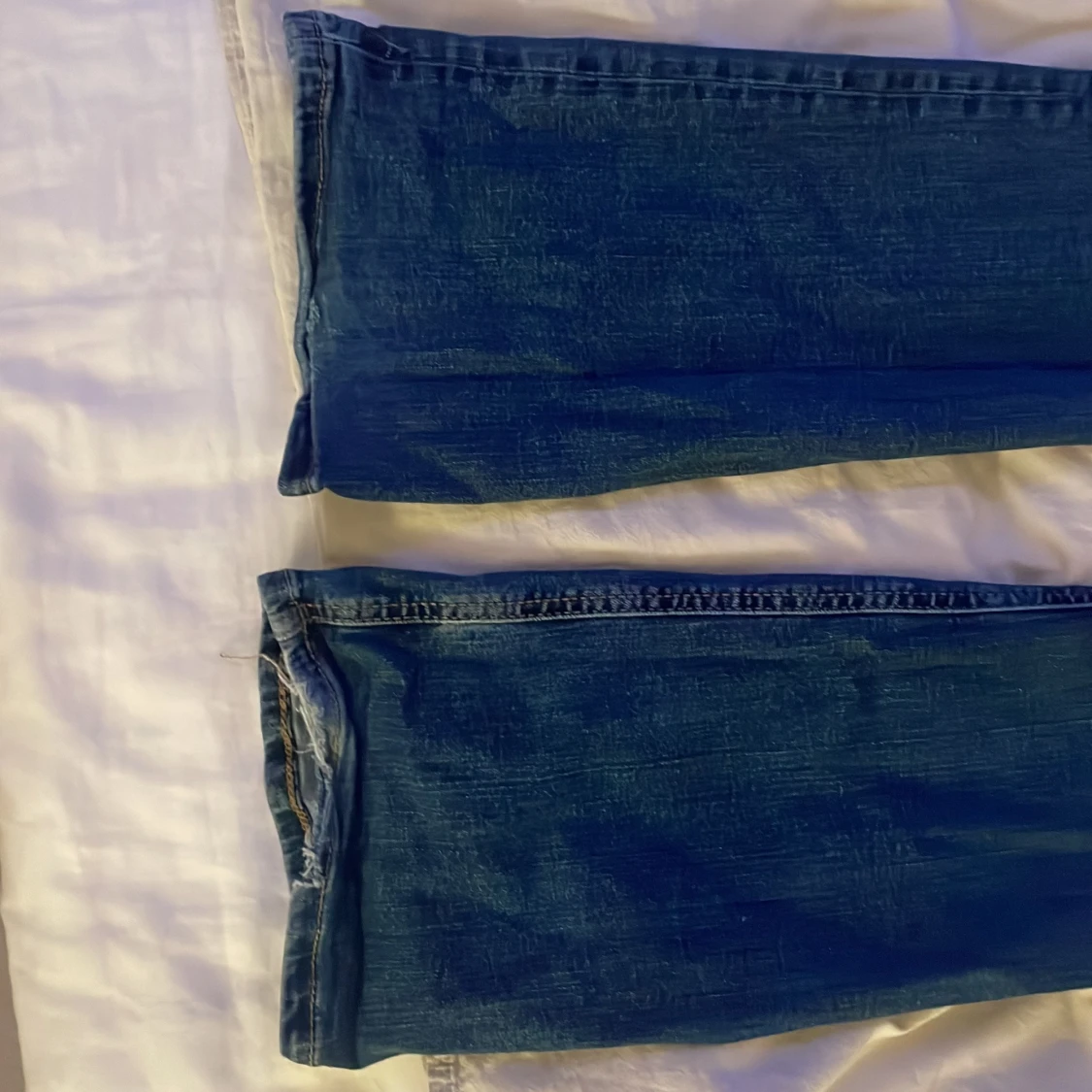Blå bootcut jeans från Zara, stl 34 - 3