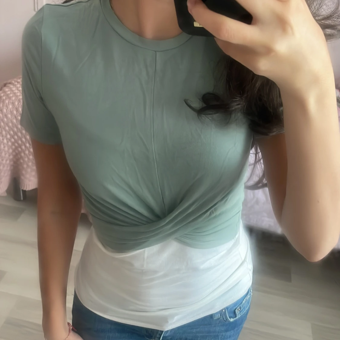 Mintgrön omlott-topp  - 1