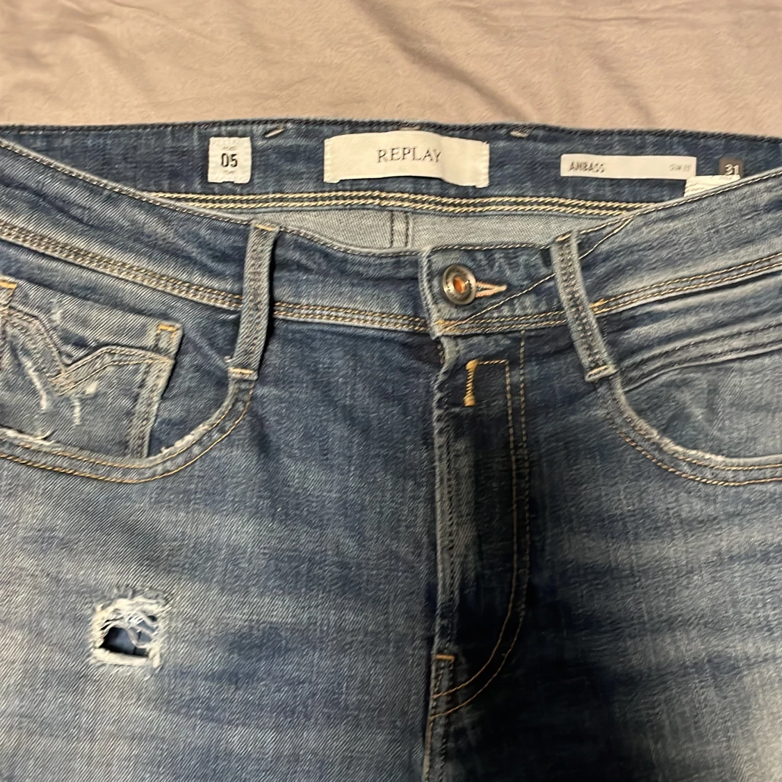 Replay Anbass blå slim fit jeans - 2