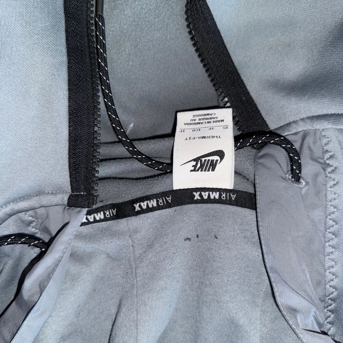 Nike Air Max grå hoodie med half zip - 3