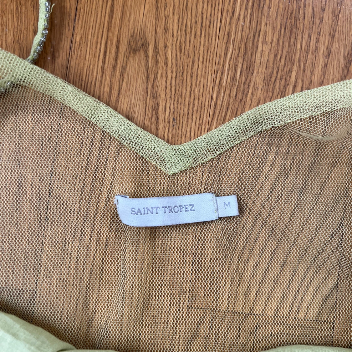 Grön mesh topp med paljetter Saint Tropez - 3