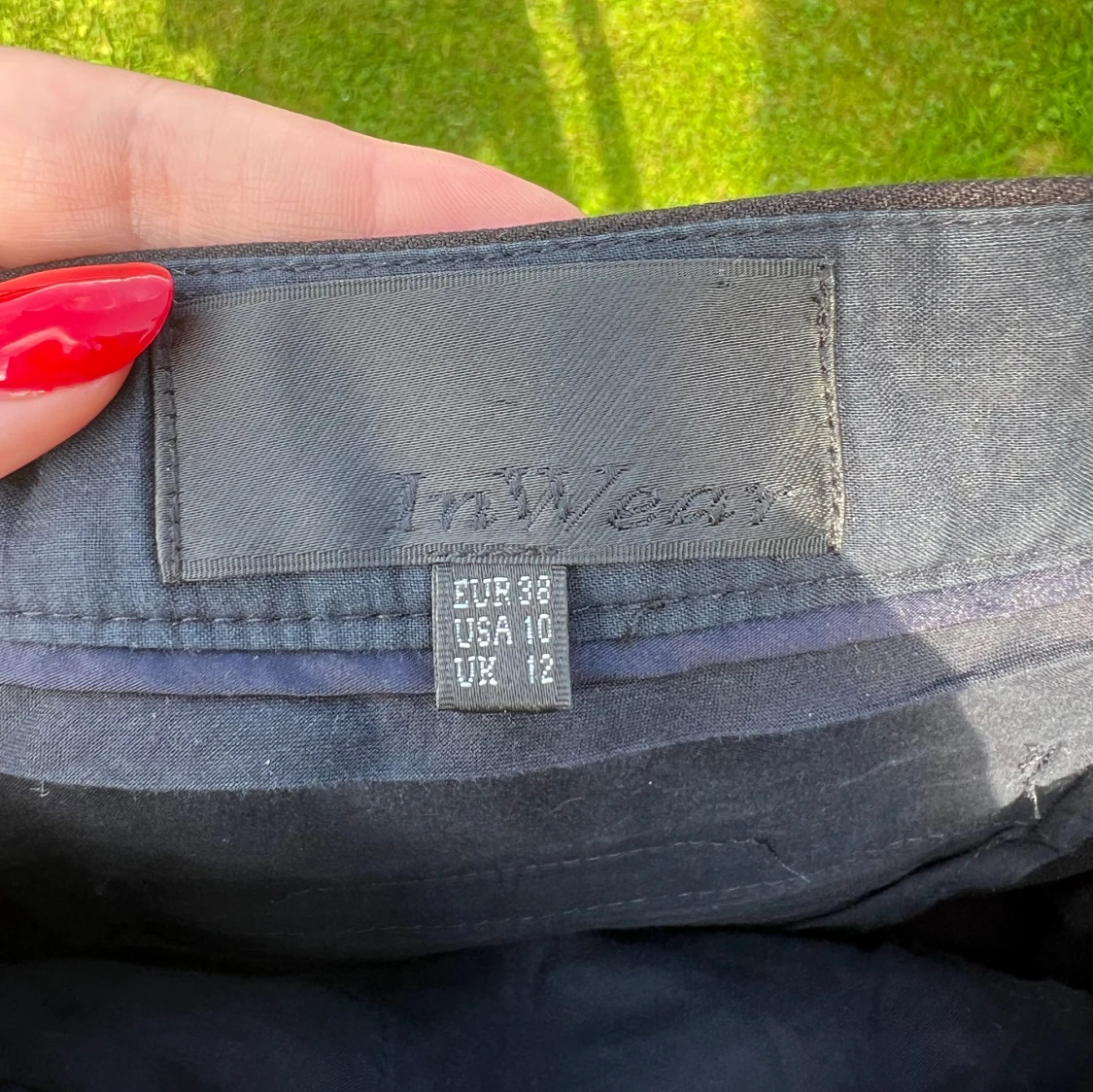 Marinblå/svarta kostymbyxor från InWear - 3