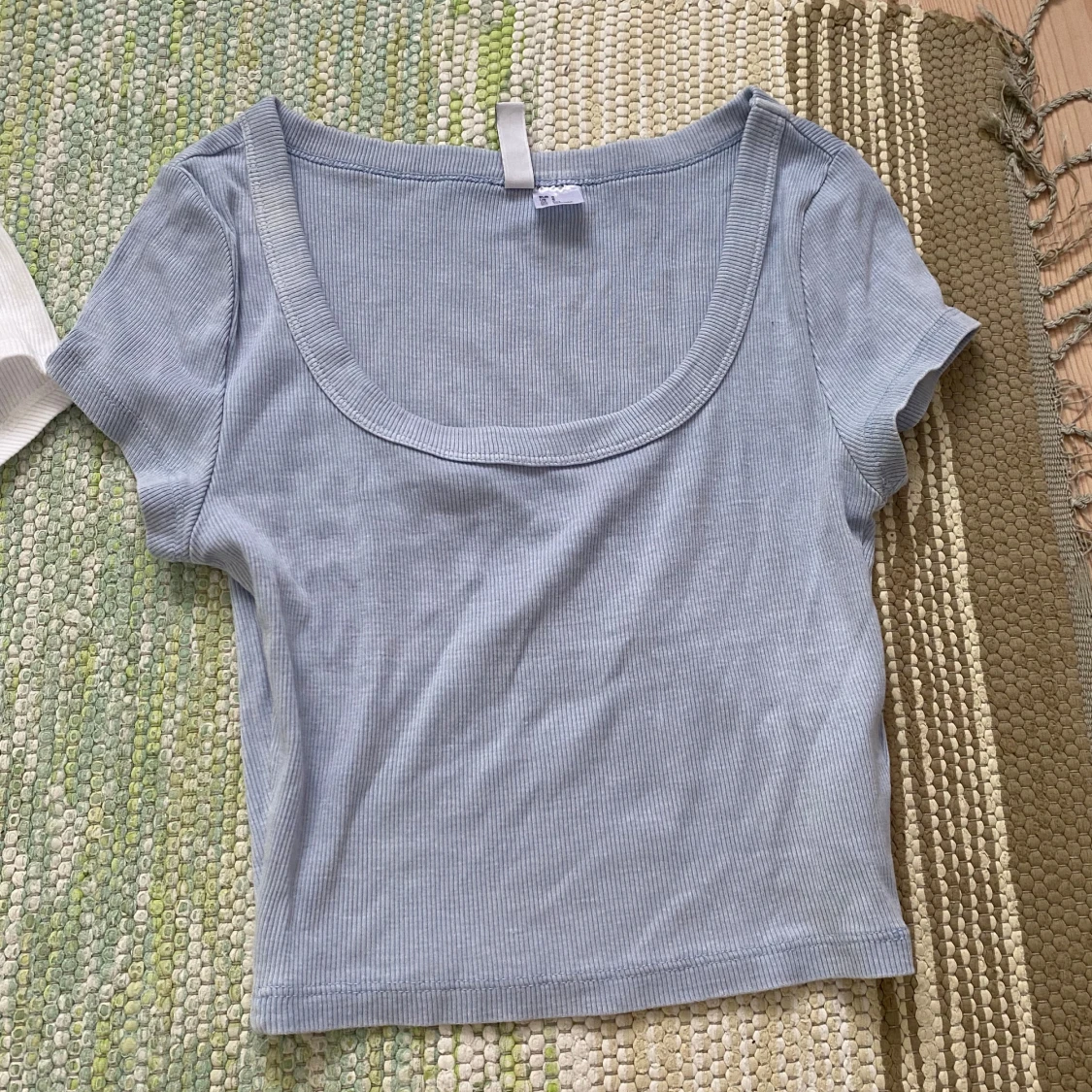 2-pack ribbade croppade toppar H&M S - 2