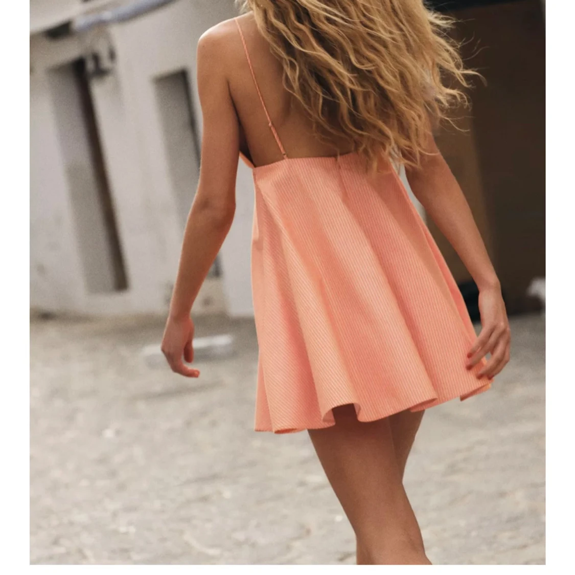 Orange klänning zara - 3