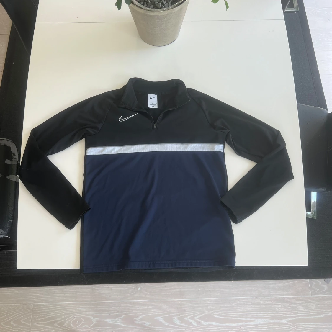 Nike half zip träningströja blå/svart