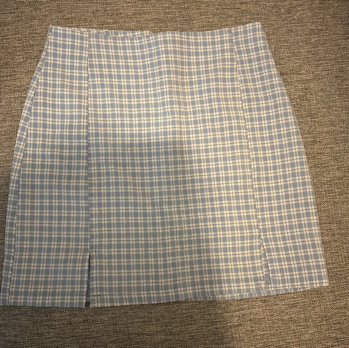 Blåvit rutig kortkjol från SHEIN