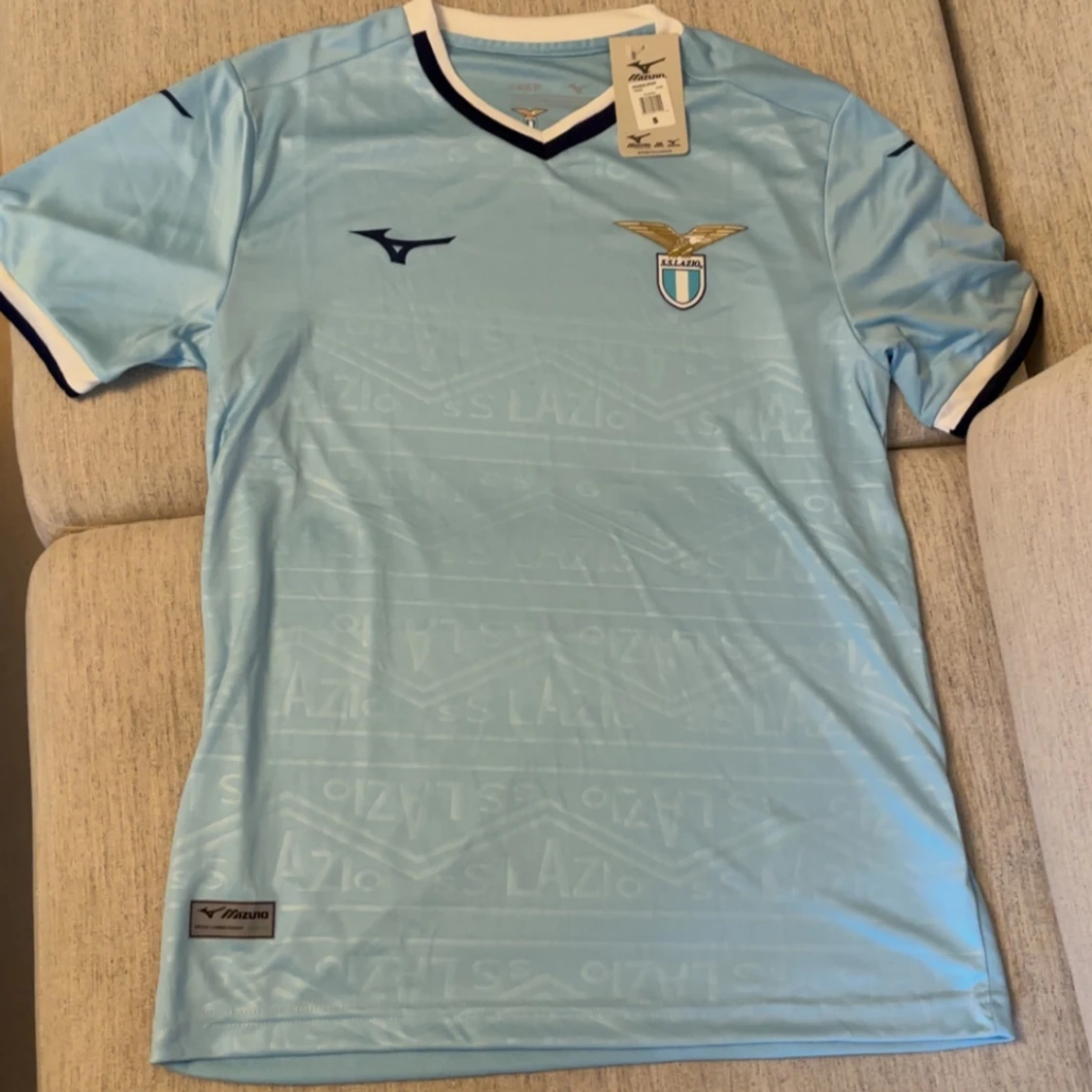 Ljusblå Lazio fotbollströja 