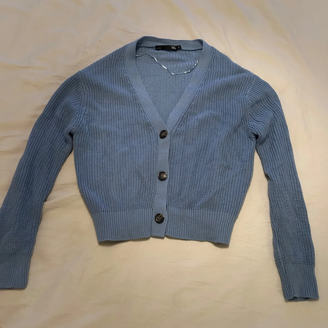 Blå stickad kofta från lager157