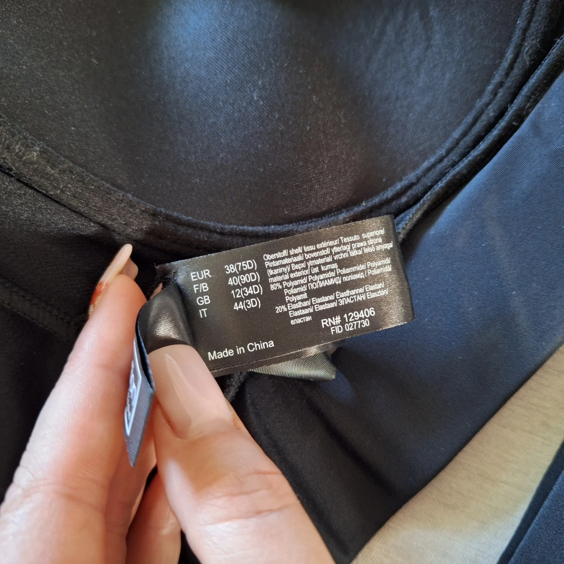 Svart bikini med dragkedja, strl 38 - 3