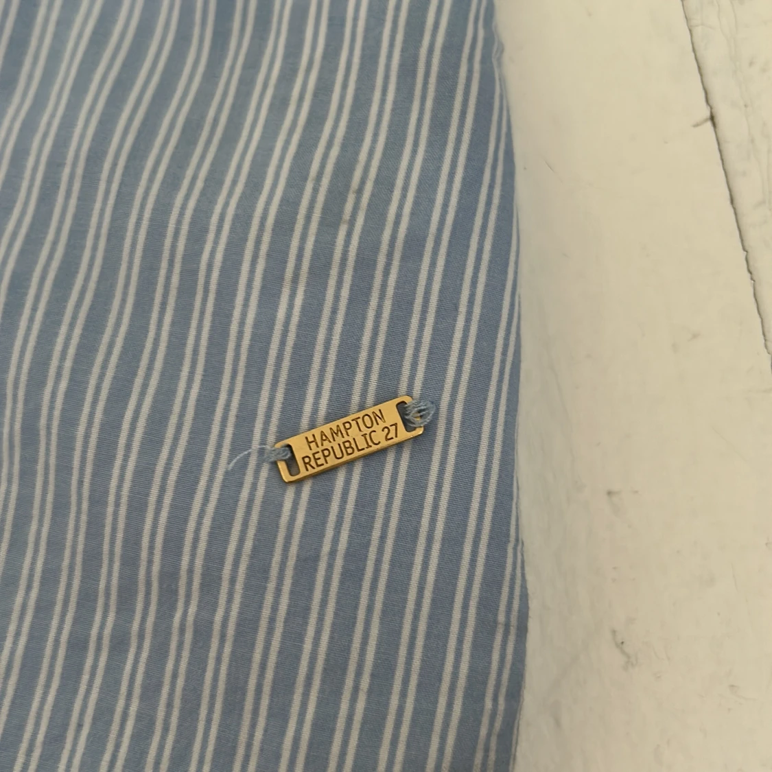 Blå blus med vita ränder från Hamptons Republic - 3