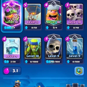 Clash Royale: - Säljer mitt vackra deck jag gjort redan efter 1 vecka så om du är intresserad tveka inte gå in o h sätt ett prisförslag 