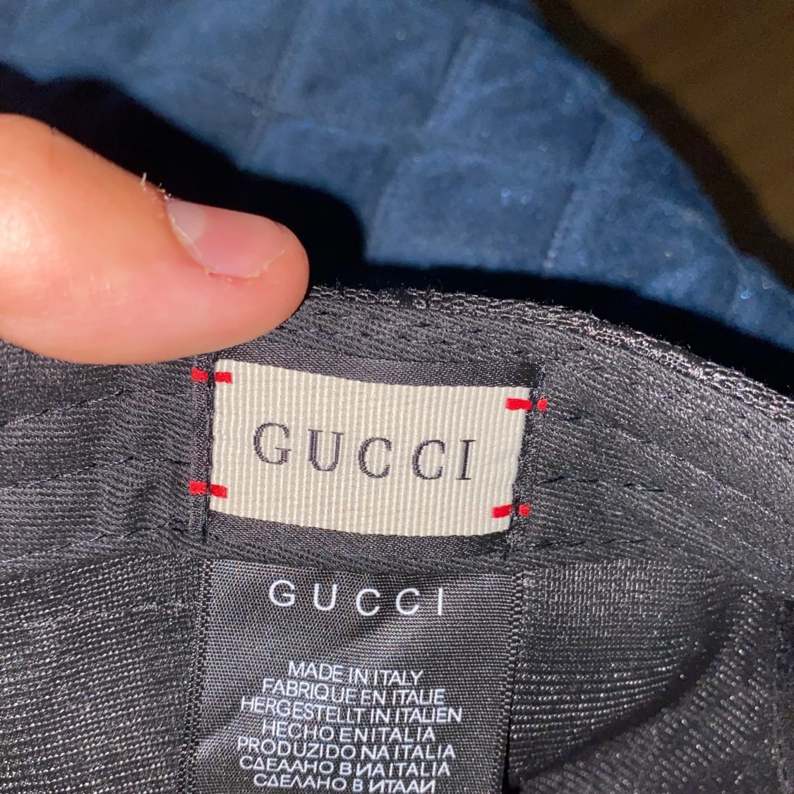 Svart Gucci keps med GG-mönster - 2