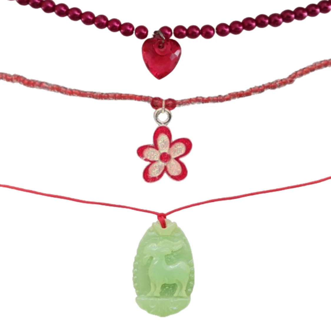 Lila och rosa halsband - 3