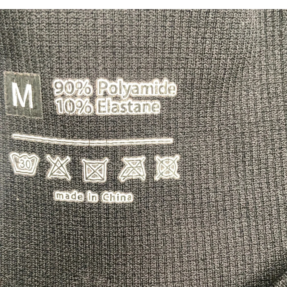 Svarta ribbade utsvängda träningstights Stl.M - 2