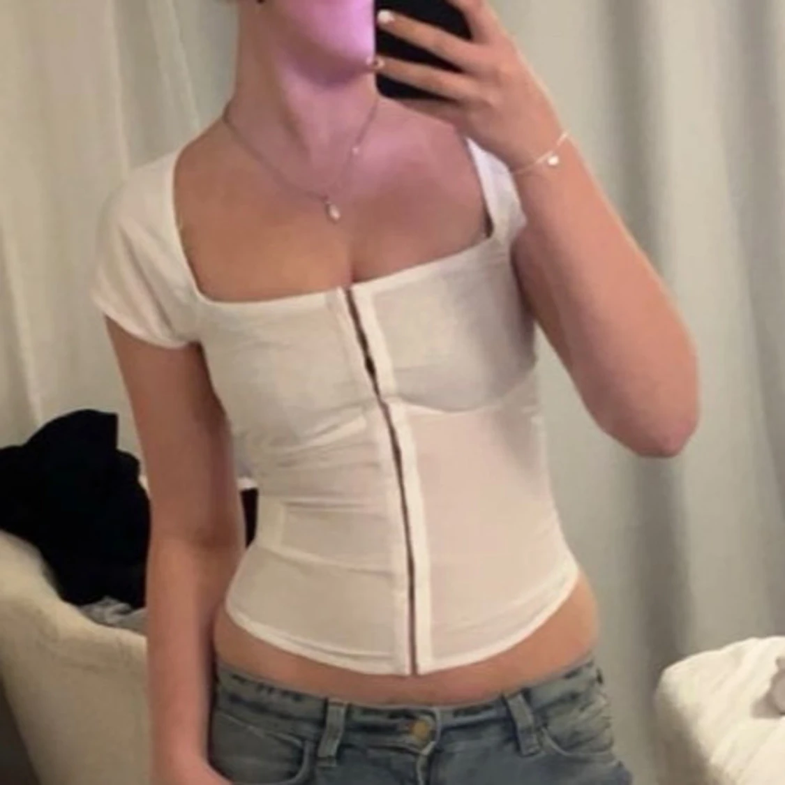 Vit topp från weekday