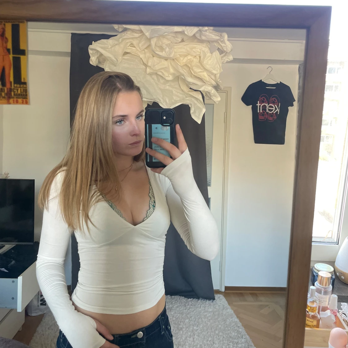 Vit långärmad topp 💕