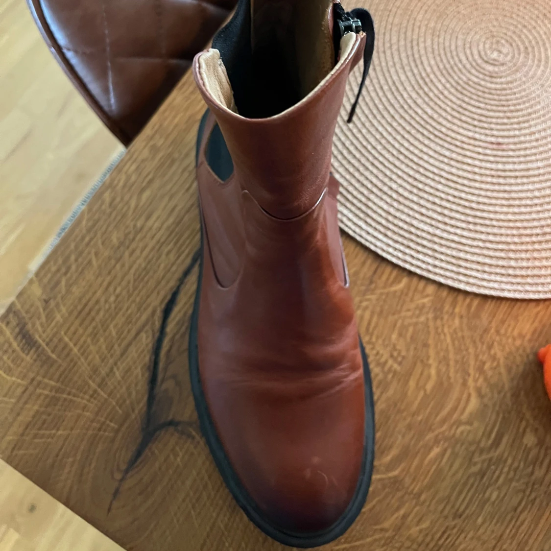 Bruna skinnboots med dragkedja - 3