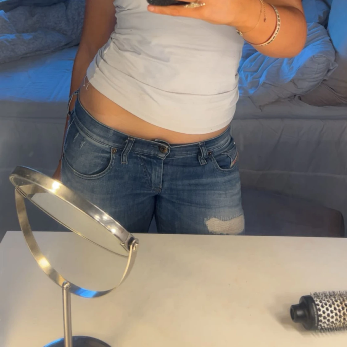 Diesel Belther slitna blå jeans W27 L32 - 1