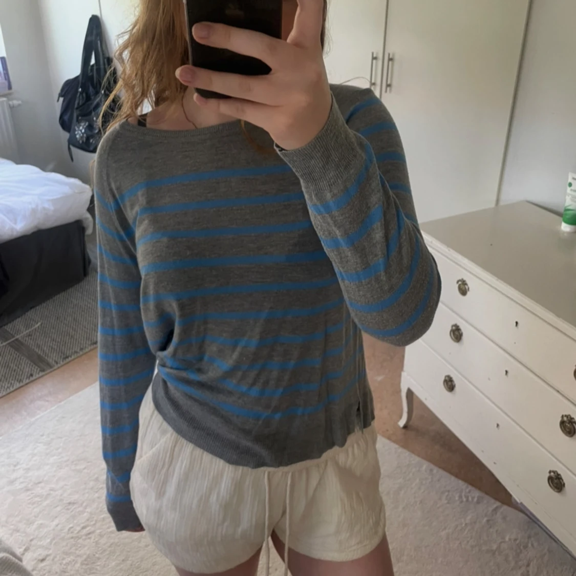 Gråblå randig tröja från Zara