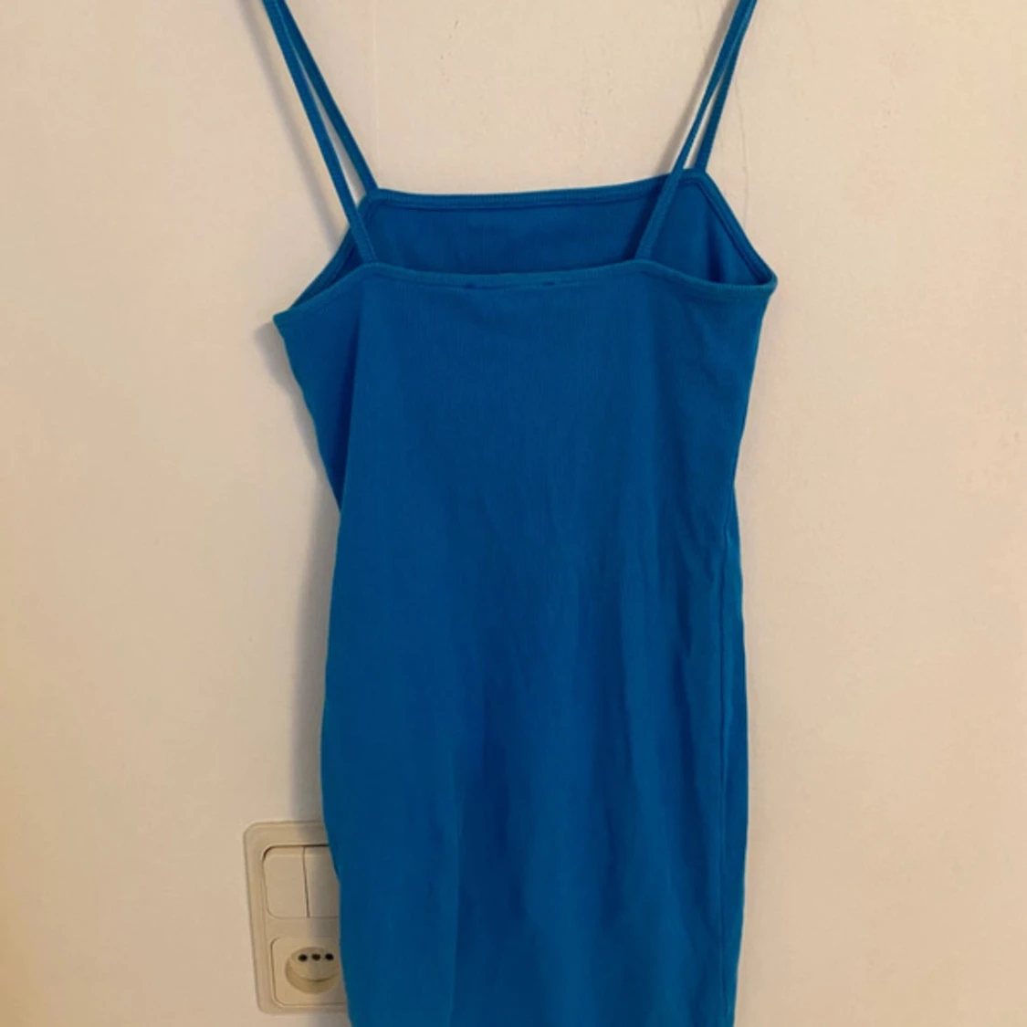 Blå ribbad kortklänning från MISU - 1