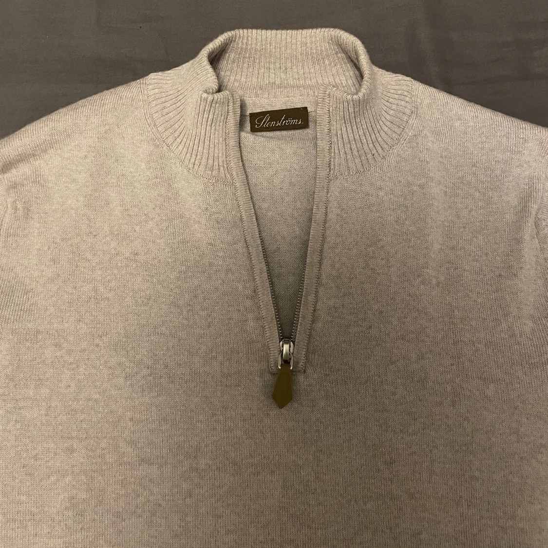 Grå Stenströms halfzip  - 1