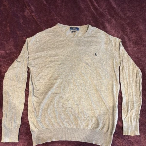 Grå tröja från Polo Ralph Lauren - Säljer en stilren grå tröja från Polo Ralph Lauren i storlek L. Tröjan har en broderad logga på bröstet och är i slim fit. Perfekt för en klassisk och avslappnad look.