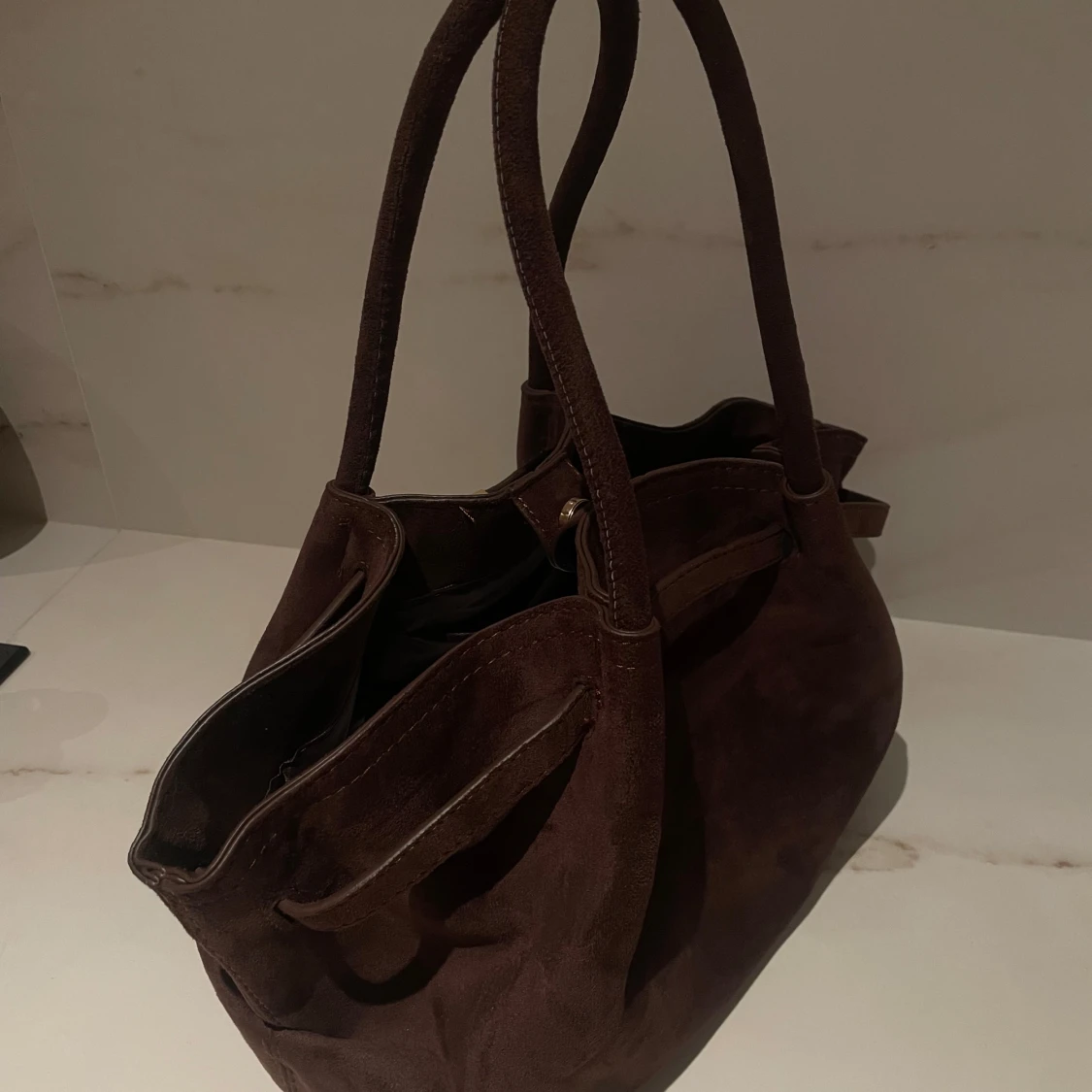 Brun mocka handväska - 3