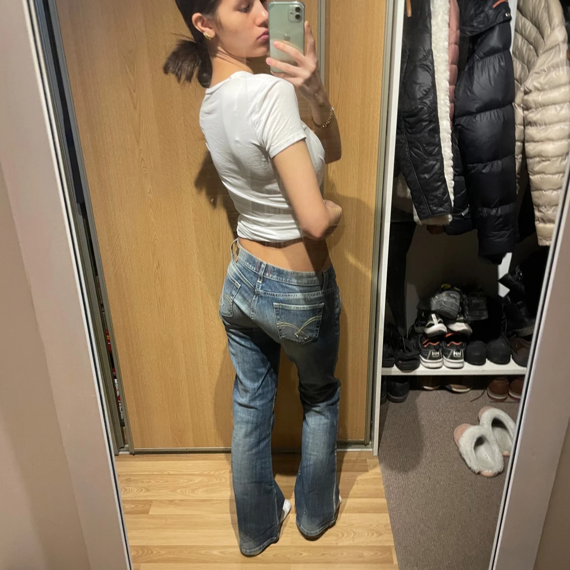 Lågmidjade bootcut jeans  - 4