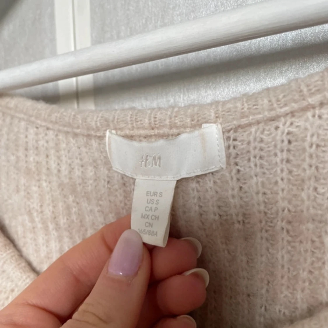 Beige stickad kofta från H&M - 3