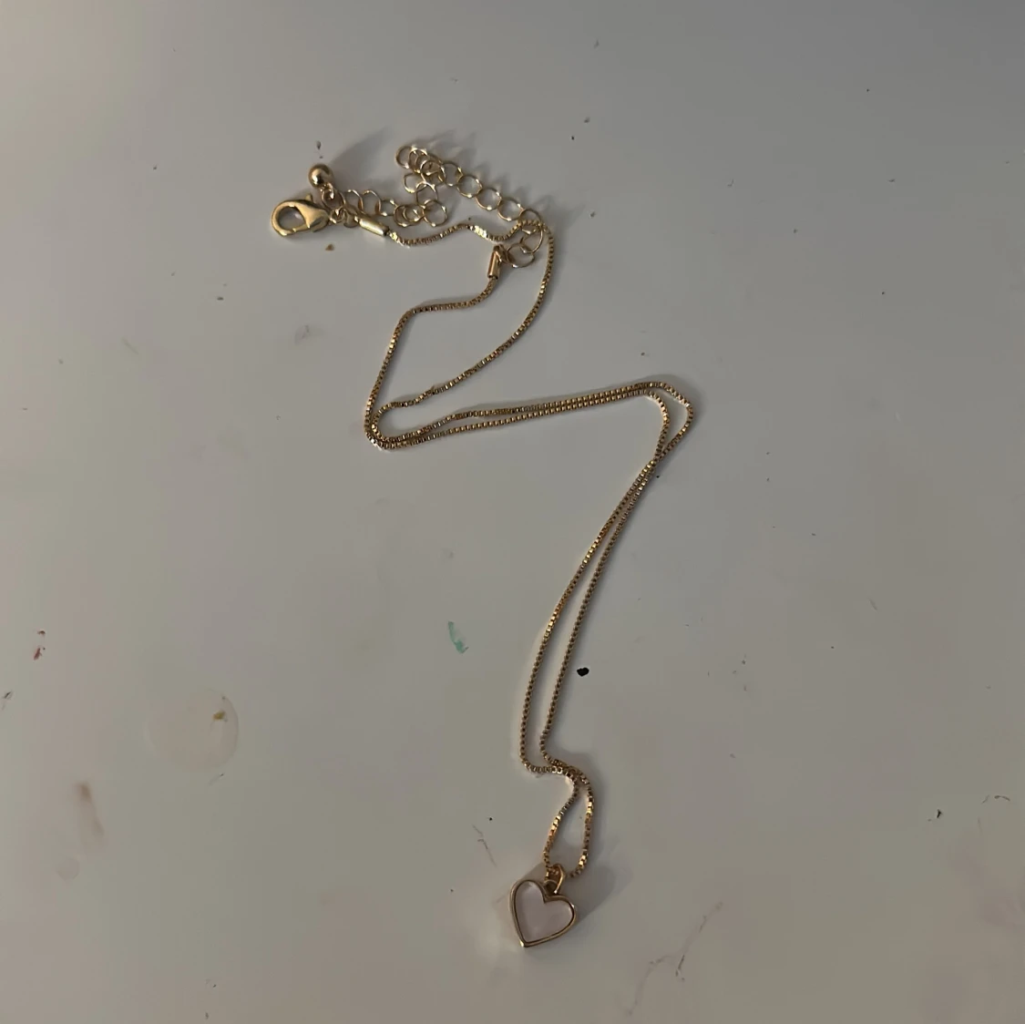 Guldhalsband med hjärthänge - 2