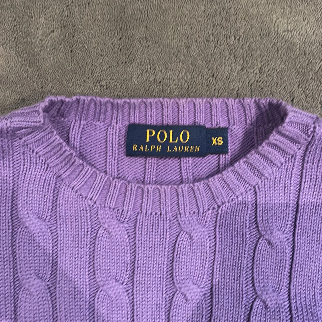 Lila stickad tröja från Ralph Lauren - 1