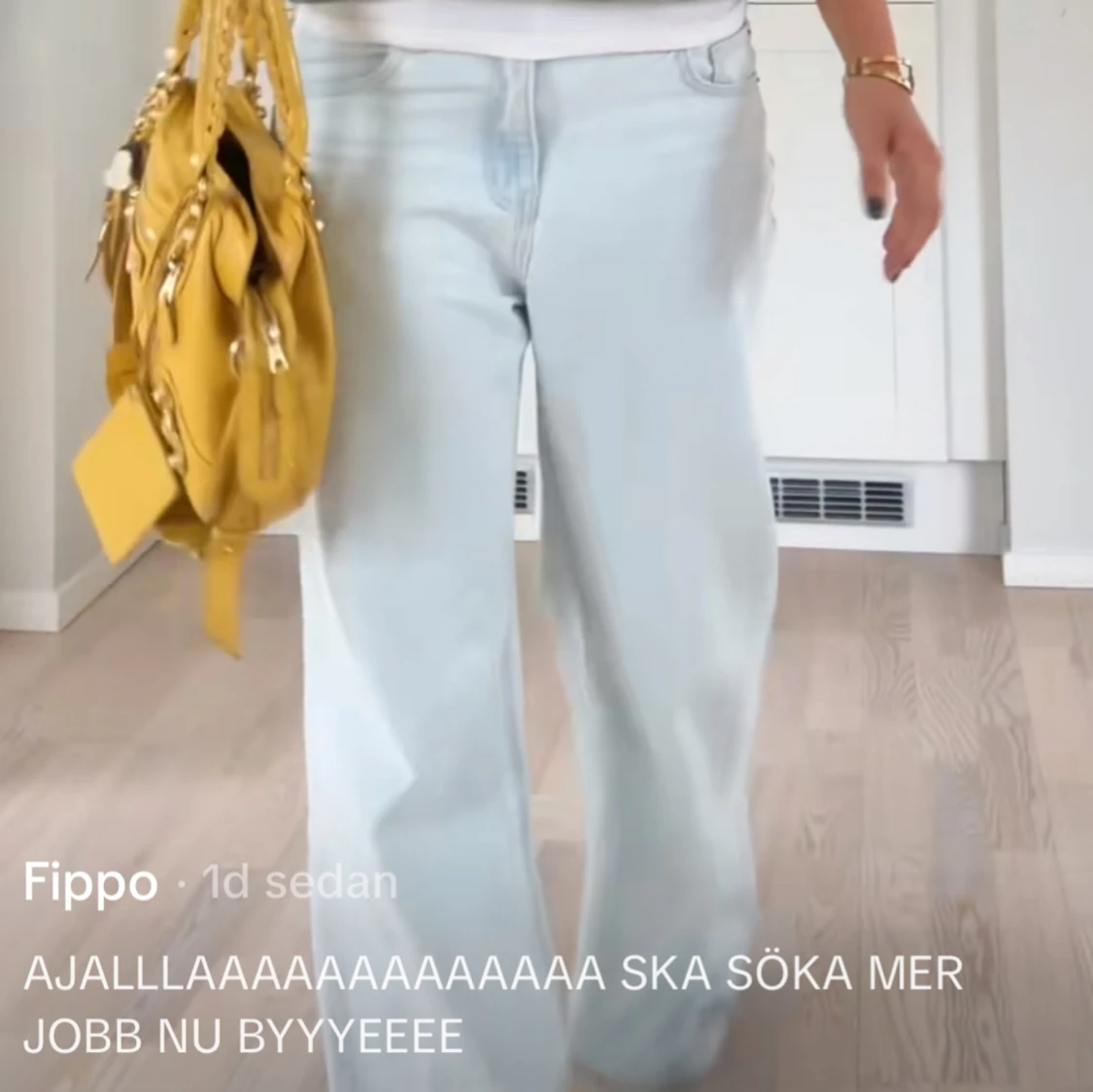 Ljusa jeans med vida ben - 1
