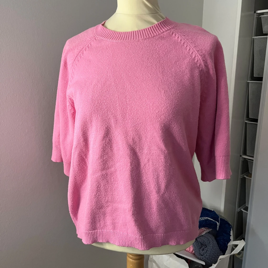 Rosa tröja med trekvartsärm - 1