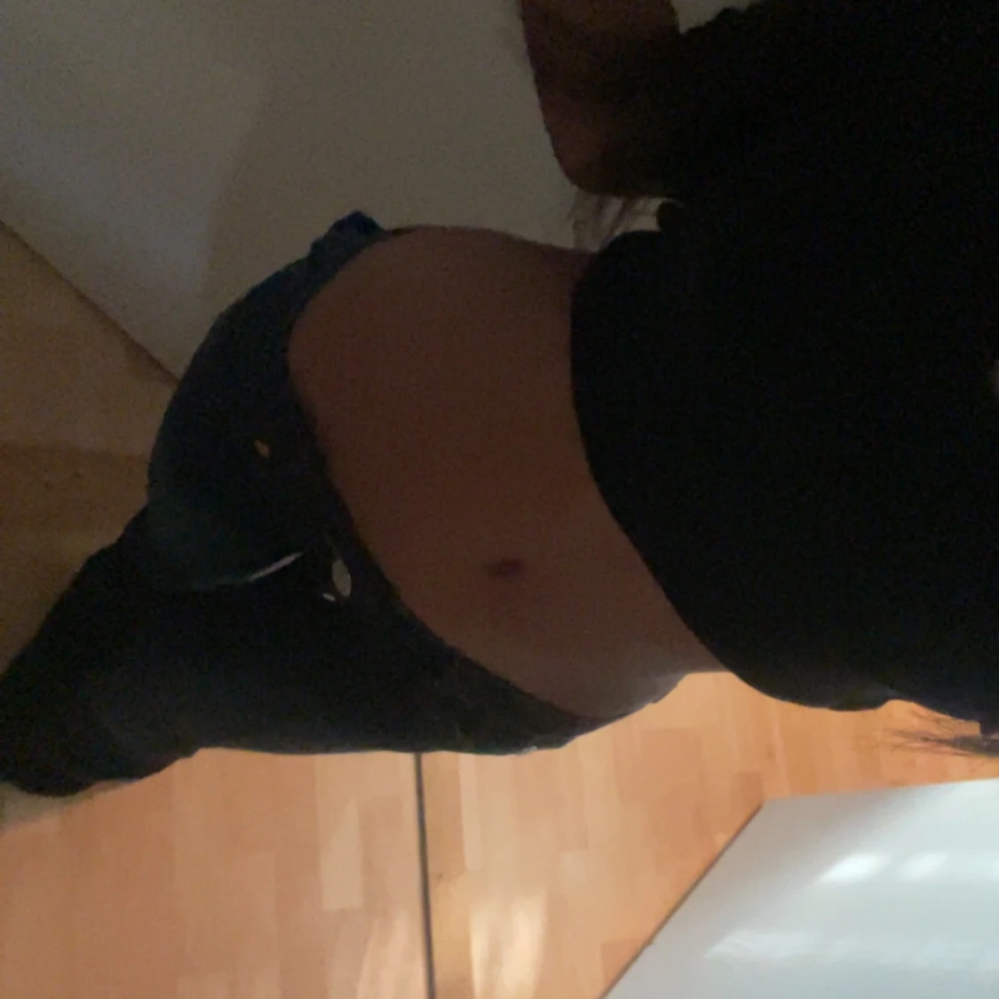 Mörkblå bootcut jeans - 3