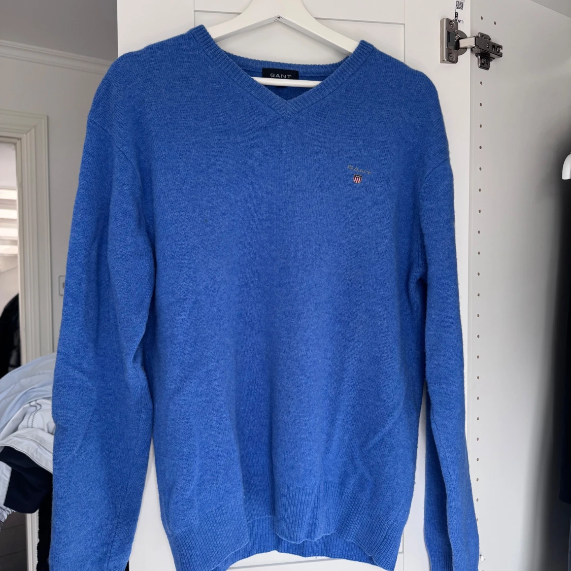 Blå stickad tröja från GANT