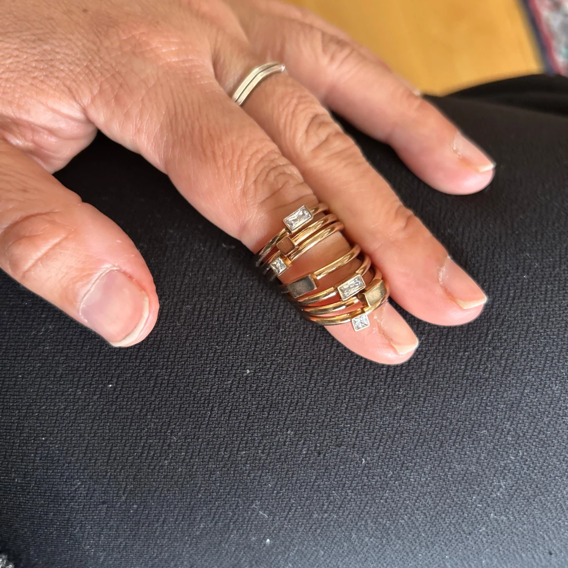 Edblad Guldiga stapelringar st 16  - 1