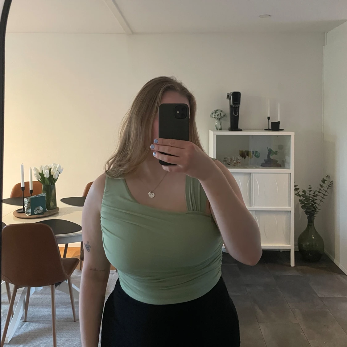 Grön topp i mesh - 3