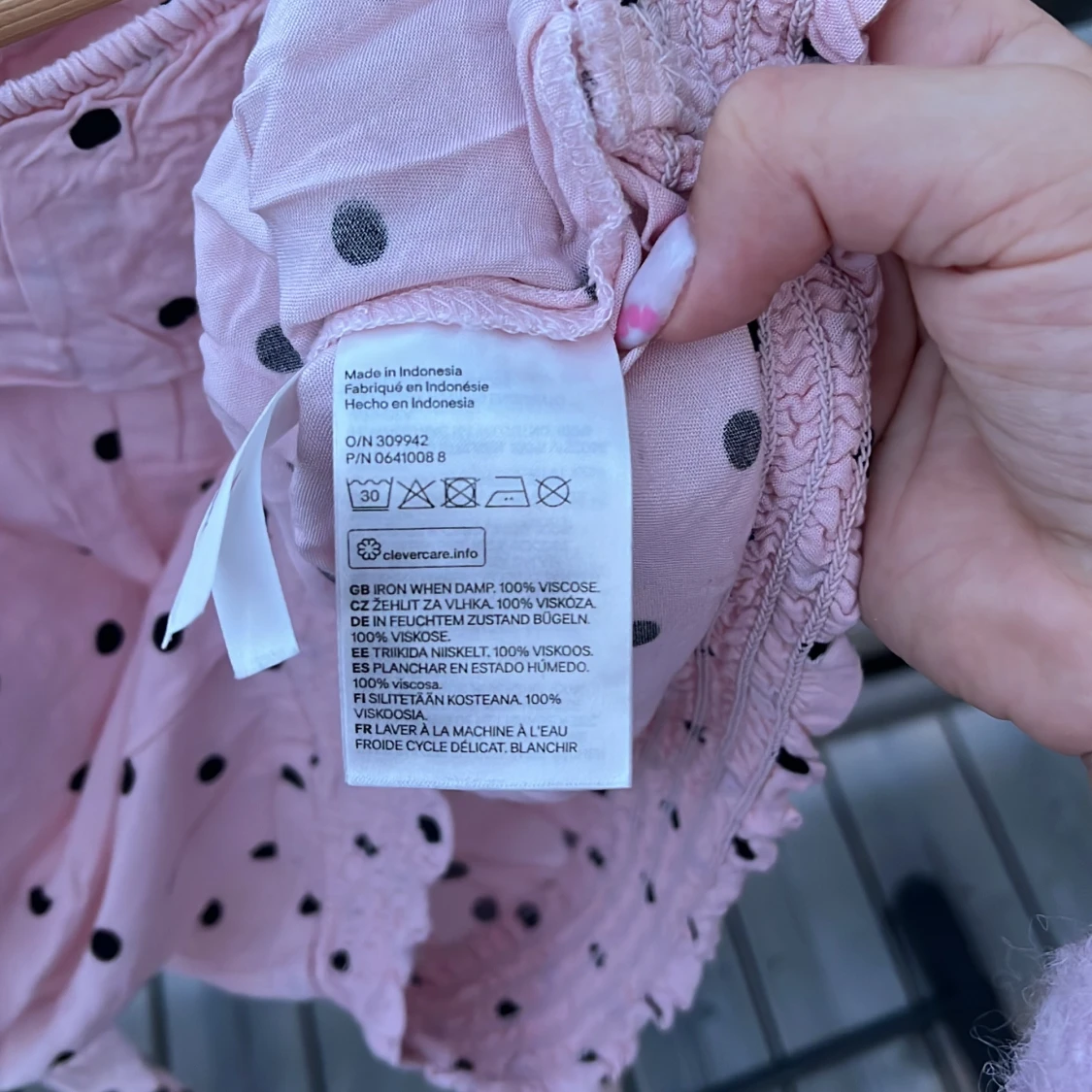 Rosa prickig offshoulder-top H&M - 3