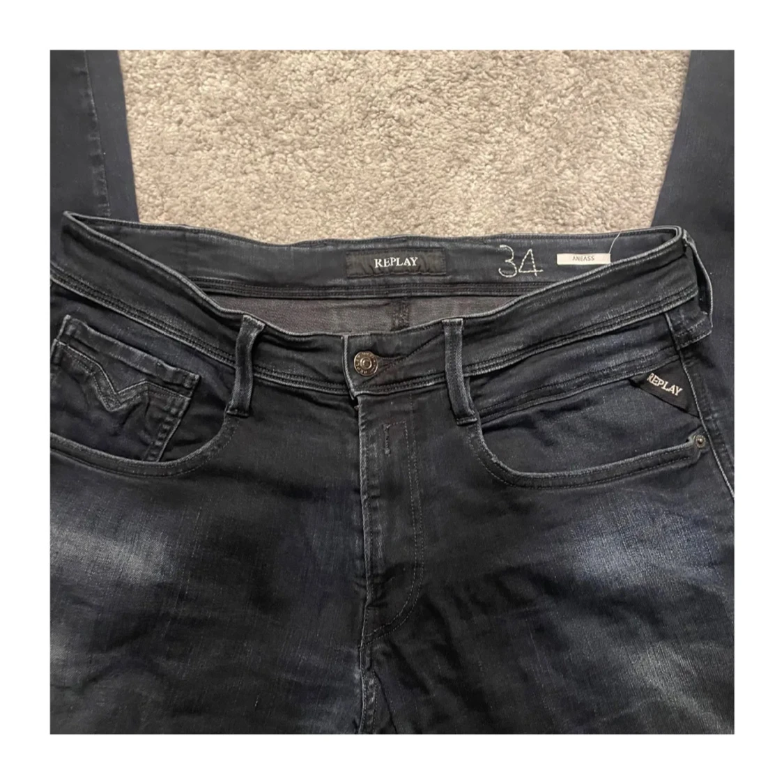 Replay Anbass svarta jeans, stl 34 - 2