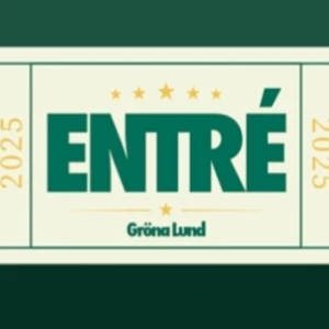 ENTRÉ Gröna Lund 2025 - 5 entrébiljett till Gröna Lund för datumen 21/7 ,22/7, 23/7, 24/7, 25/7, 26/7, 27/7, 28/7, 29/7, 30/7, 31/7.  