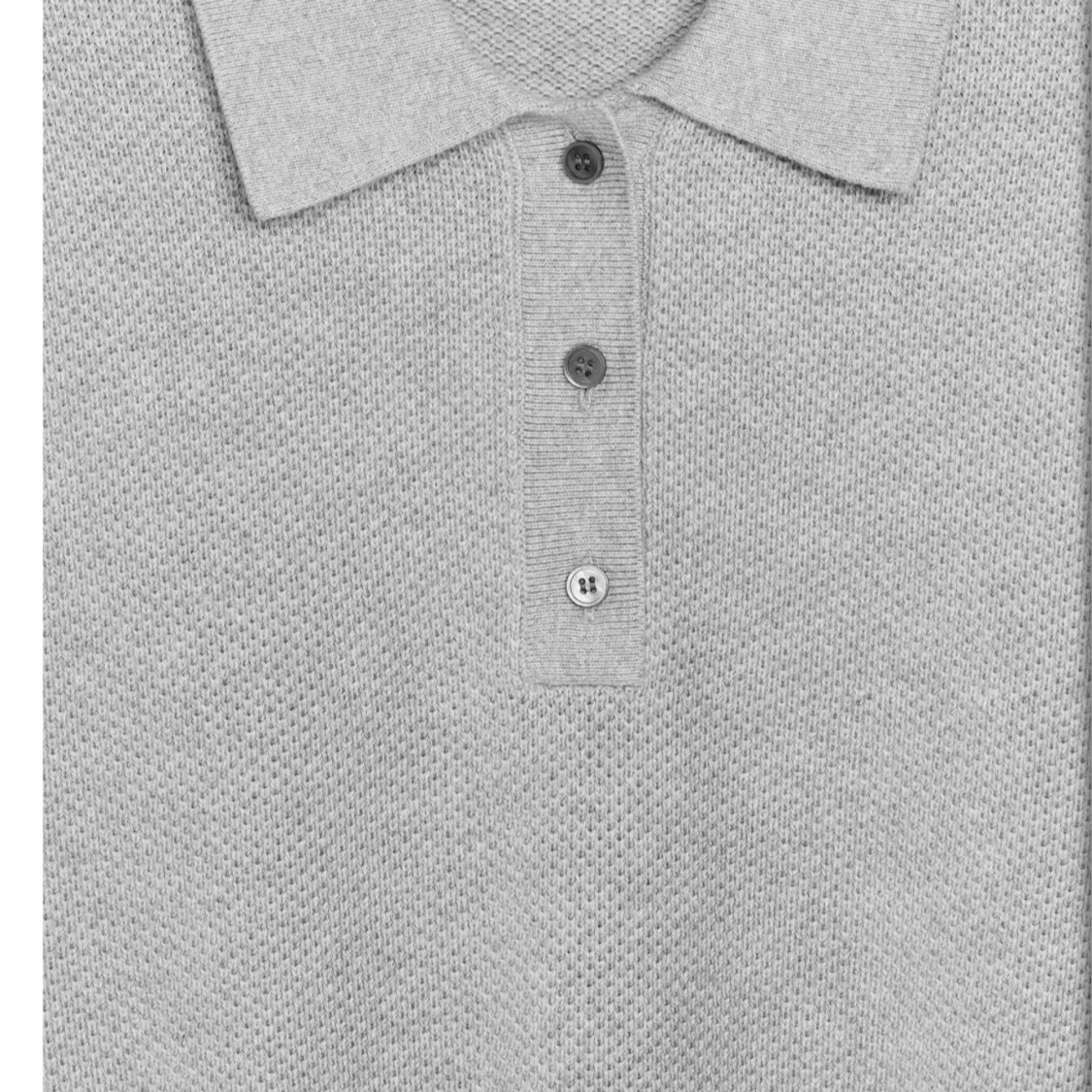 Grå stickad pikétröja från Arket - 1