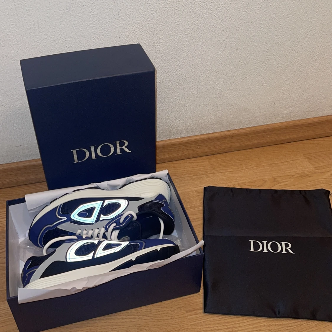 Dior B30 sneakers blå och svart. - 4