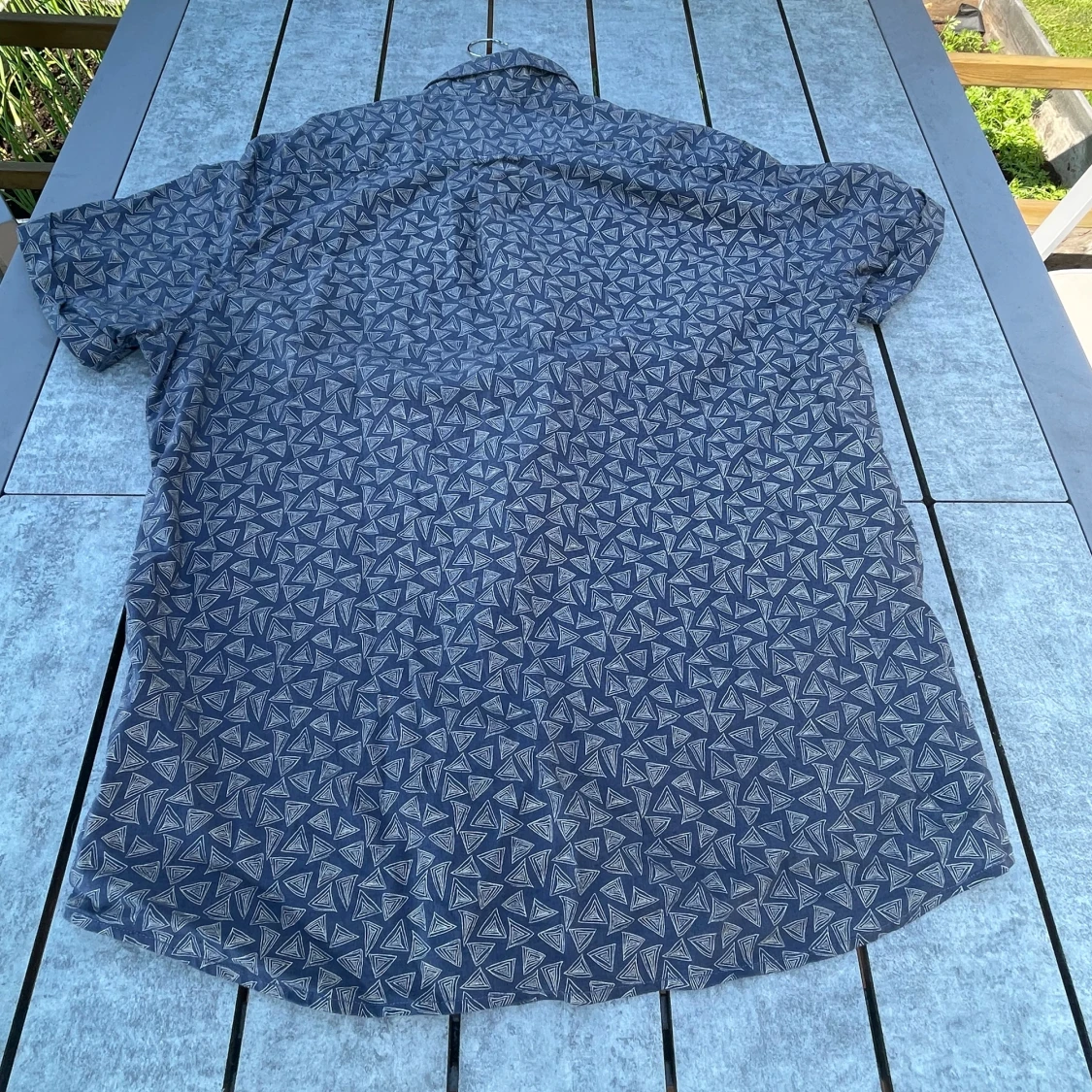 Blå mönstrad skjorta Dressmann 3XL - 3