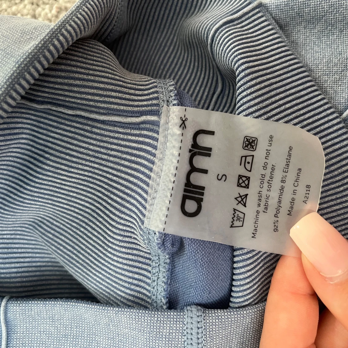 Blåa träningsbyxor från Aim’n med hög midja - 4