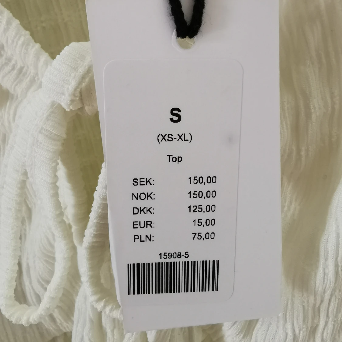 Vit topp oanvänd lager 157 - 2