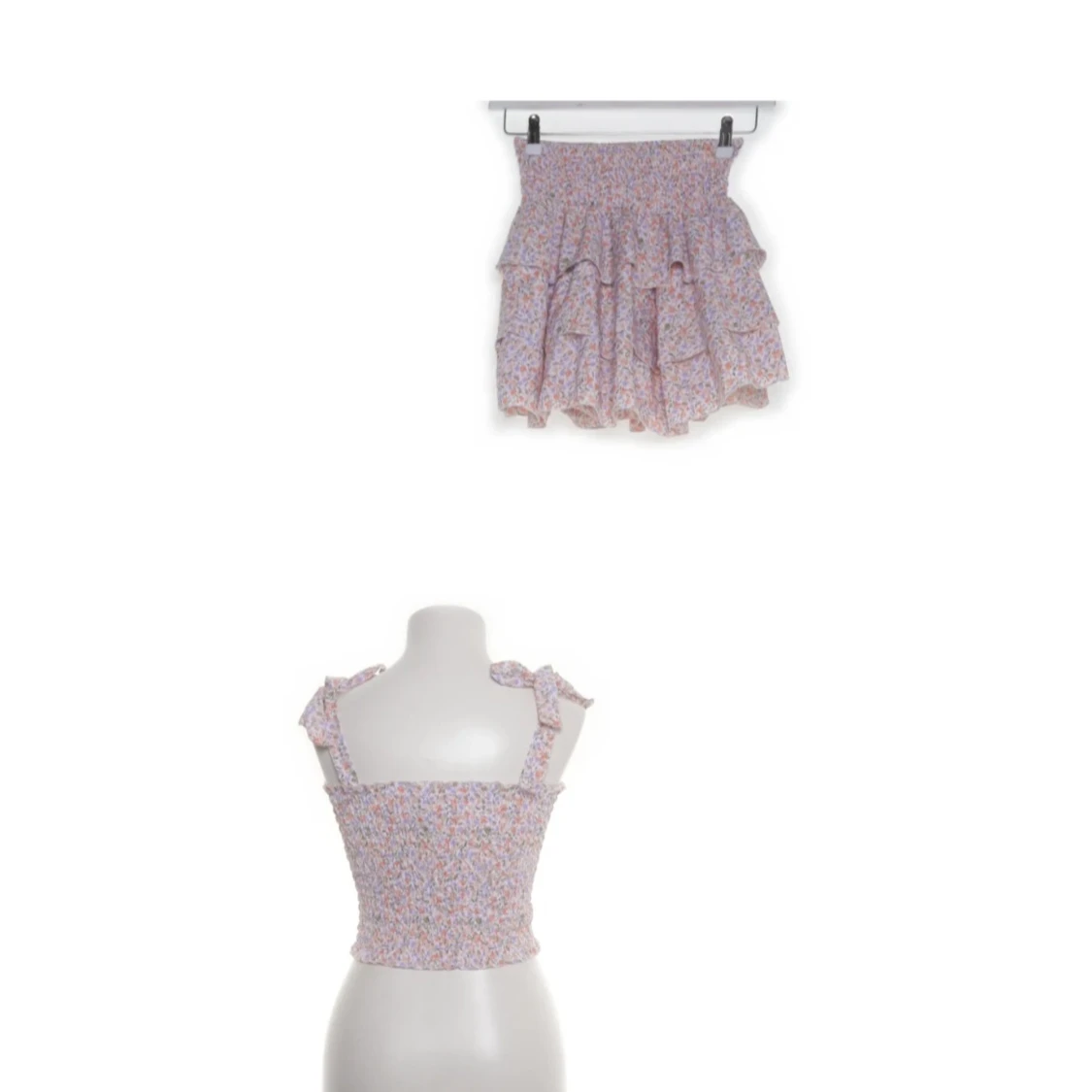 Blommig volangkjol och topp från Defox S/M - 1