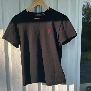 Svart t-shirt från Polo Ralph Lauren - Säljer denna stilrena T-shirten ifrån Polo Raulph lauren. Den är helt ny. Det står M men den passar S. Det finns inga hål eller difekter på den. Pris kan diskuteras vid snabb affär!!