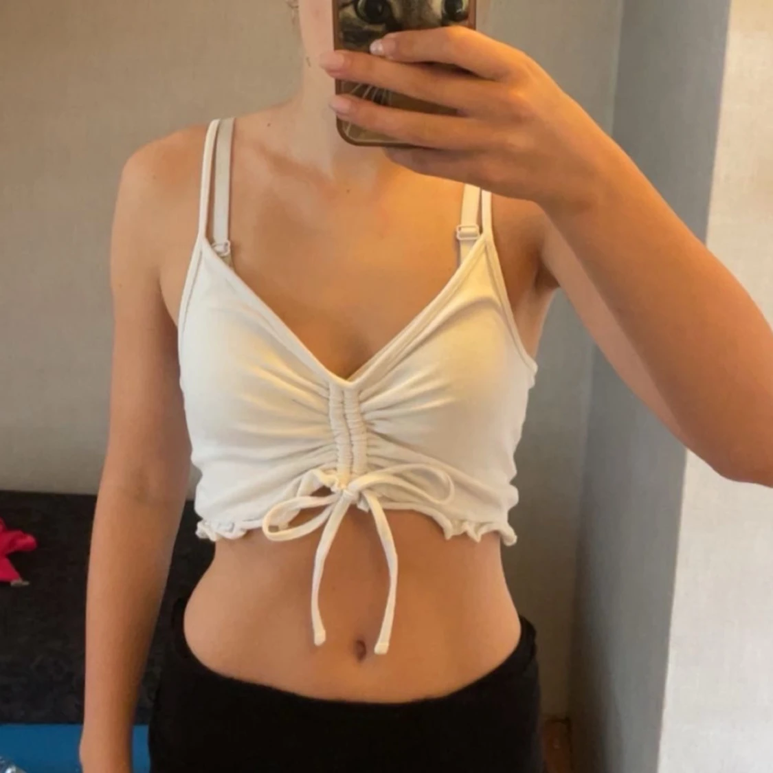 Vit croppad linnetopp - 1